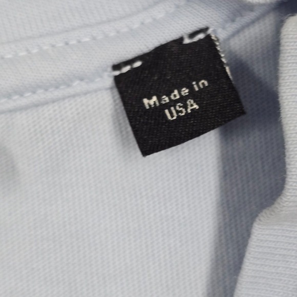 Vince Shirt Mens Medium Blue V-Neck Garment Dye Pullover Short‎ Sleeve Minimal - Picture 5 of 11